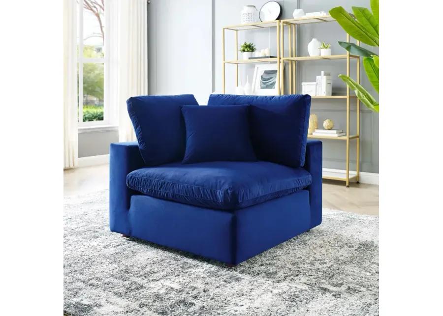 Commix Down Filled Overstuffed Performance Velvet Corner Chair