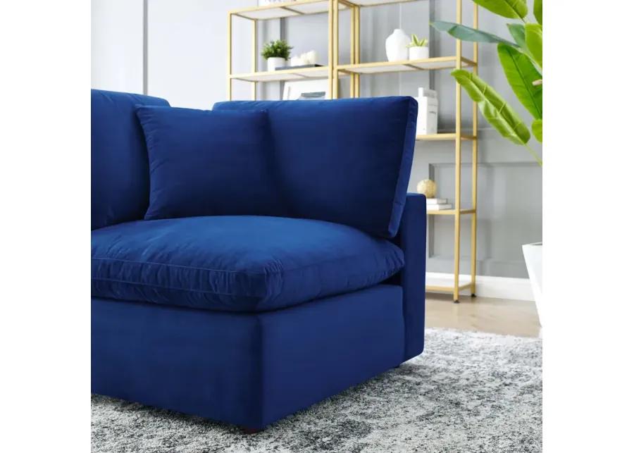 Commix Down Filled Overstuffed Performance Velvet Corner Chair