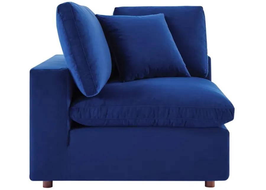 Commix Down Filled Overstuffed Performance Velvet Corner Chair