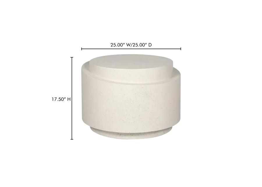 Cosmo Outdoor Accent Table Off White