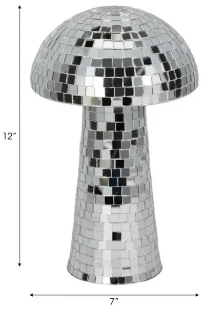 12" Mosaic Mushroom, Silver