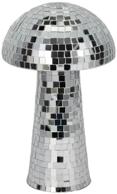 12" Mosaic Mushroom, Silver