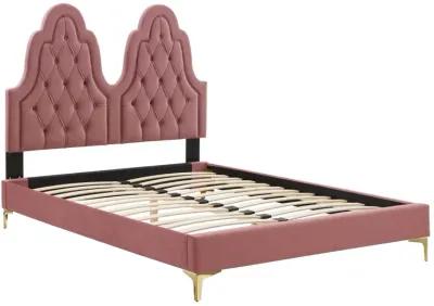 Alexandria Tufted Performance Velvet King Platform Bed