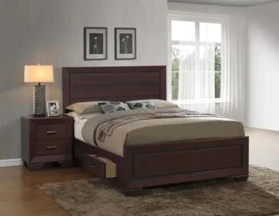 Kauffman California King Storage Bed Dark Cocoa