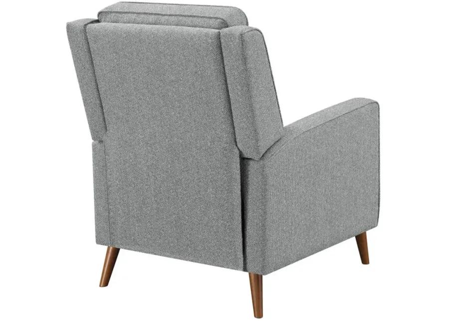 Davidson Upholstered Tufted Push Back Recliner Grey