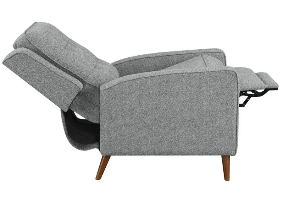 Davidson Upholstered Tufted Push Back Recliner Grey