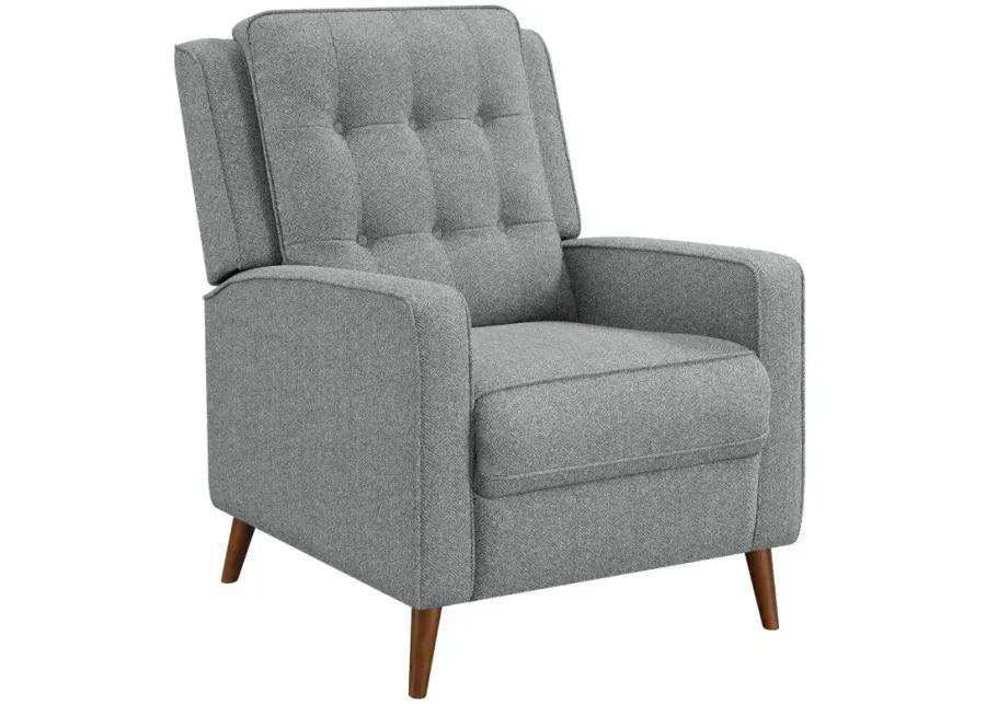 Davidson Upholstered Tufted Push Back Recliner Grey