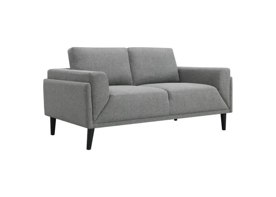 Rilynn 3-piece Upholstered Track Arms Sofa Set Grey