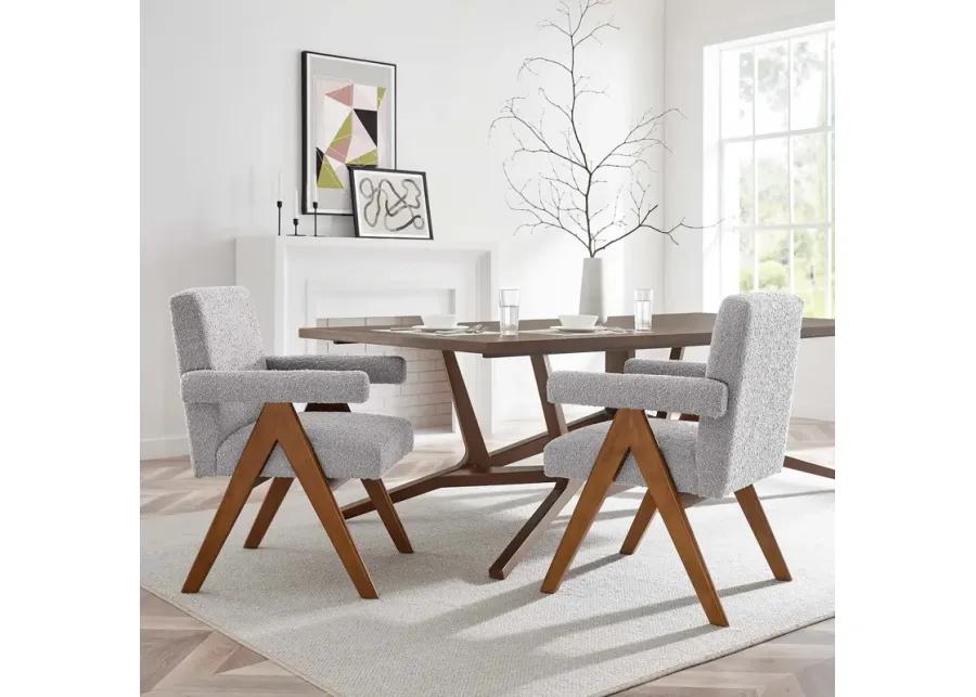 Lyra Boucle Fabric Dining Room Chair - Set of 2