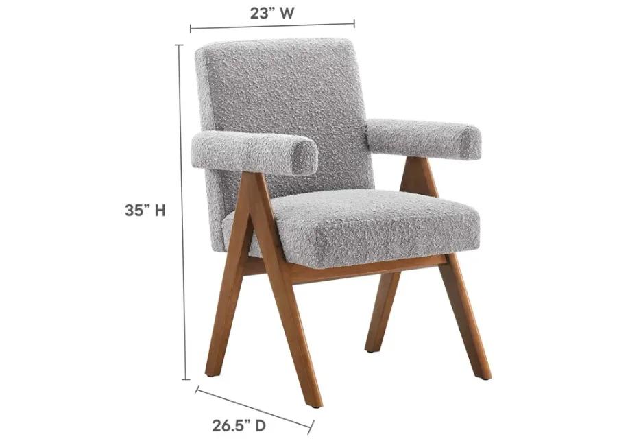 Lyra Boucle Fabric Dining Room Chair - Set of 2