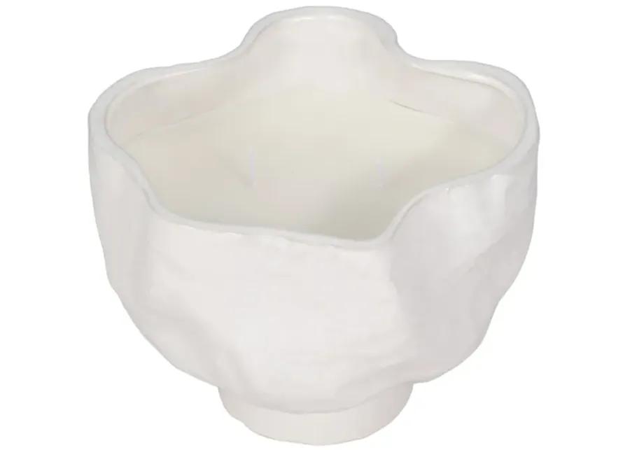 20oz Citro Candle Wavy Bowl, White