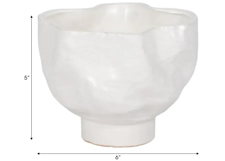 20oz Citro Candle Wavy Bowl, White