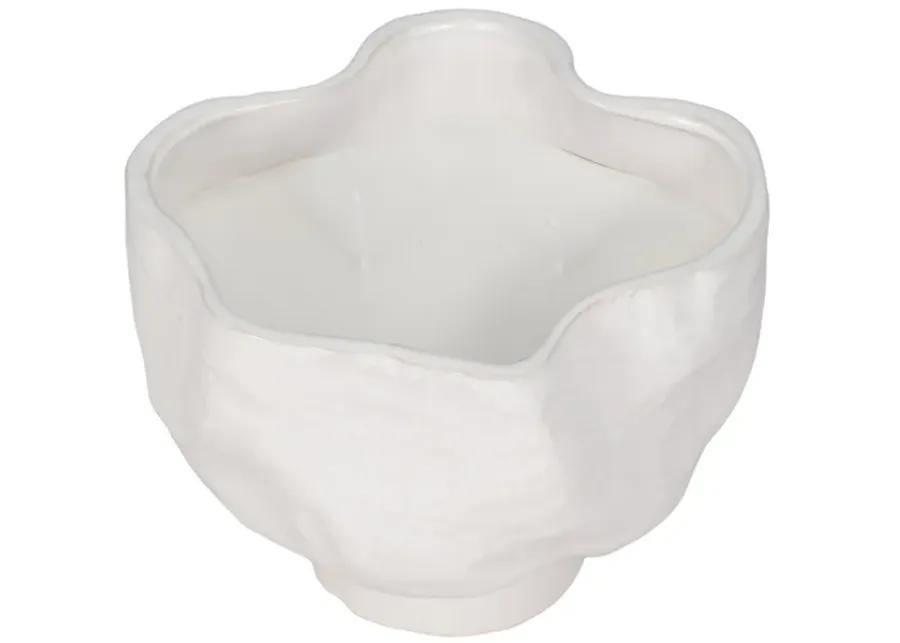 20oz Citro Candle Wavy Bowl, White