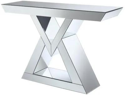 Cerecita Console Table with Triangle Base Clear Mirror