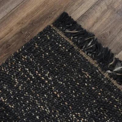 Bengal Black  Jute 9'x12' Rectangle Rug