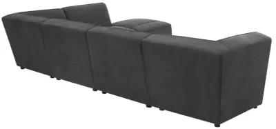 Sunny Upholstered 6-piece Modular Sectional Dark Charcoal