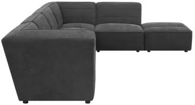 Sunny Upholstered 6-piece Modular Sectional Dark Charcoal