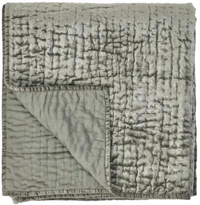 Dimitry 100% Rayon Velvet Sage Green Quilt