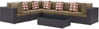 Convene 7 Piece Outdoor Patio Sectional Set