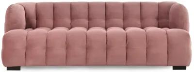 Petra 90" Velvet Fabric Blush Tufted Sofa