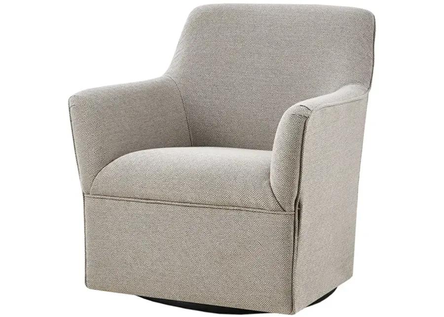 Madison Park Augustine Grey/Taupe Swivel Glider Chair