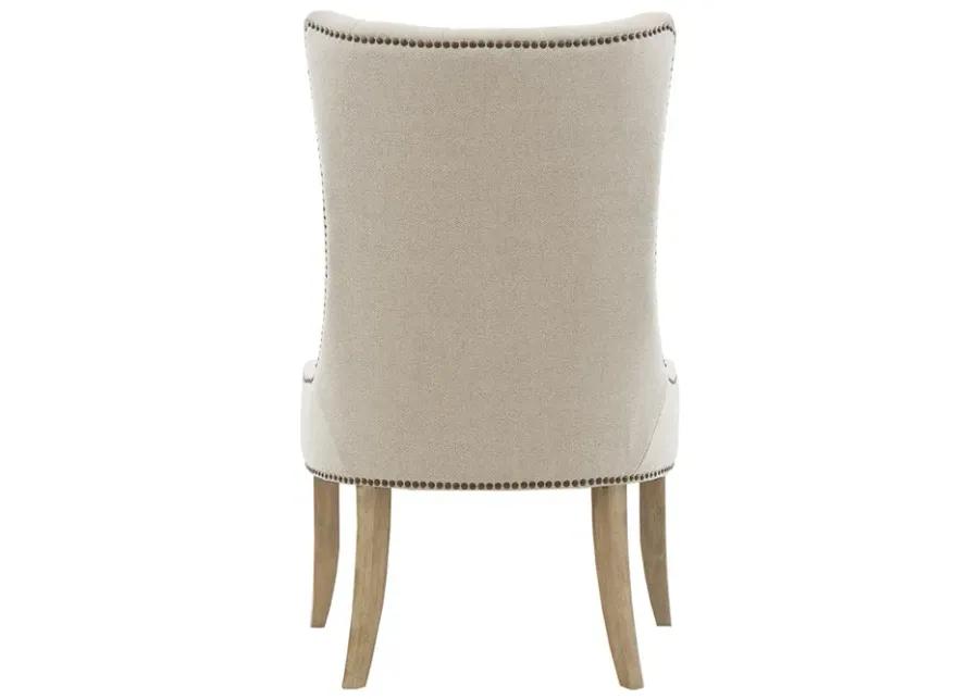 Madison Park Lucas Cream Button Tufted Captain Accent Chair