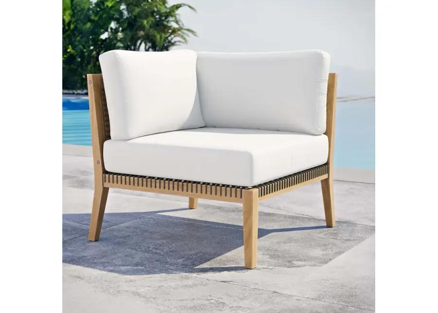 Clearwater Outdoor Patio Teak Wood Corner Chair