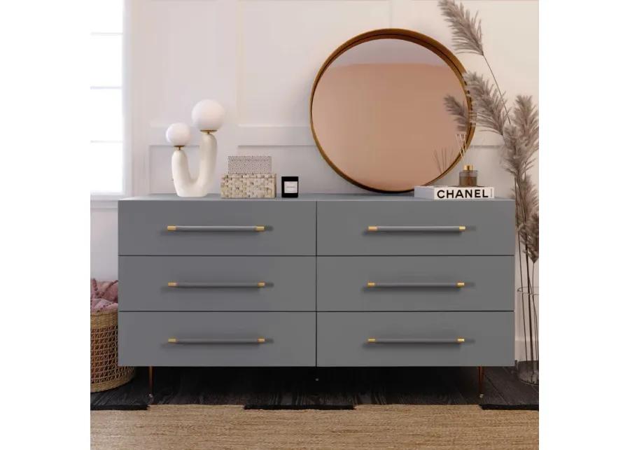 Trident Grey 6-Drawer Dresser