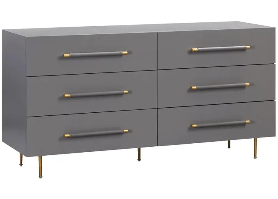 Trident Grey 6-Drawer Dresser