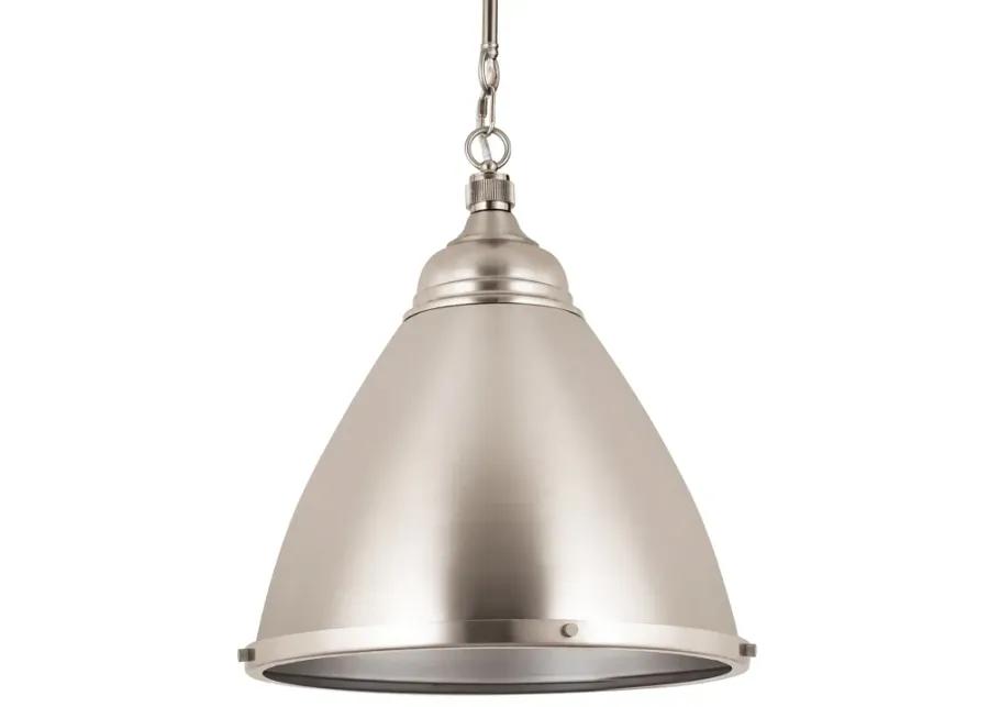 Katelyn 15" Wide 1-Light Pendant - Brushed Steel