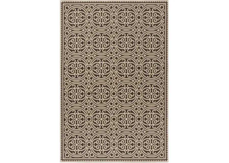 LINDEN 134 Collection LND134U-4 Creme / Brown 4' X 6'