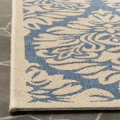 LINDEN 135 Collection LND135M-28 Blue / Creme 2'-2" X 8'