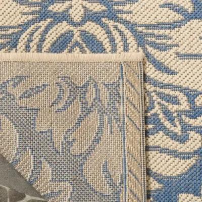 LINDEN 135 Collection LND135M-28 Blue / Creme 2'-2" X 8'