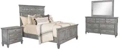 Avenue 4-piece California King Panel Bedroom Set Grey