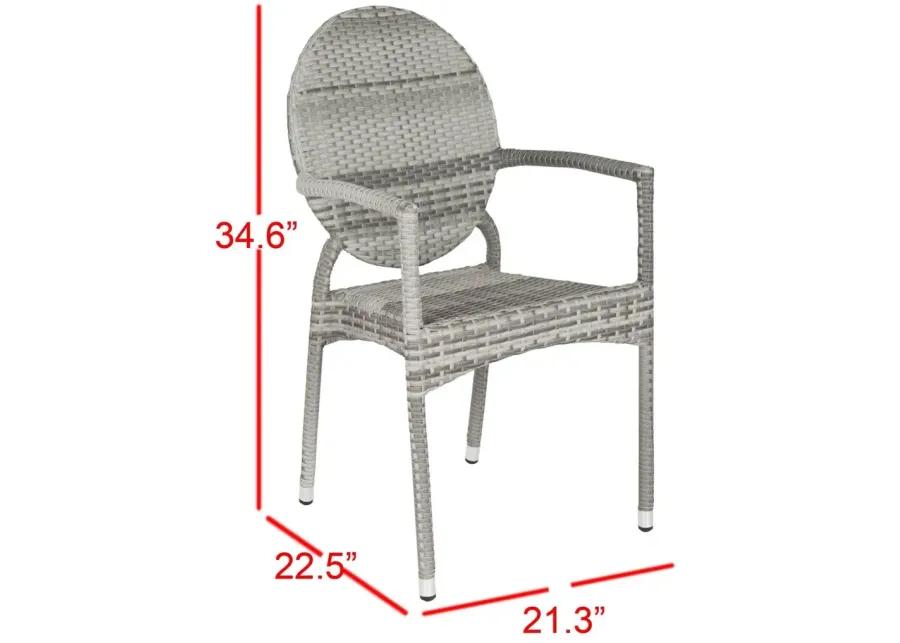 VALDEZ  INDOOR-OUTDOOR STACKING ARM CHAIR  - Set of 2