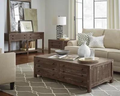 Townsend Solid Wood Castered Coffee Table in Java