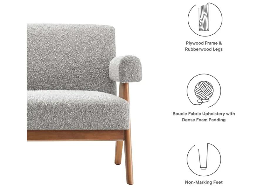 Lyra Boucle Fabric Loveseat