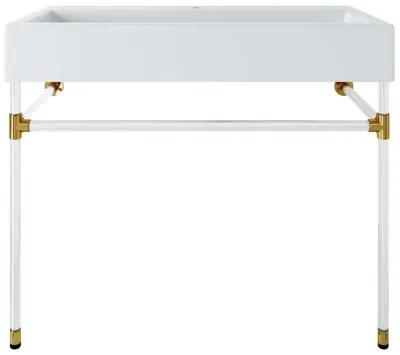 Redeem 40" Acrylic Wall-Mount Bathroom Vanity