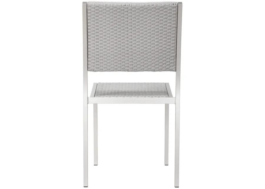 Metropolitan Armless Dining Chair (Set of 2) Gray & Silver