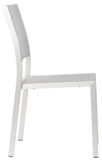 Metropolitan Armless Dining Chair (Set of 2) Gray & Silver