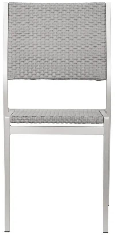 Metropolitan Armless Dining Chair (Set of 2) Gray & Silver