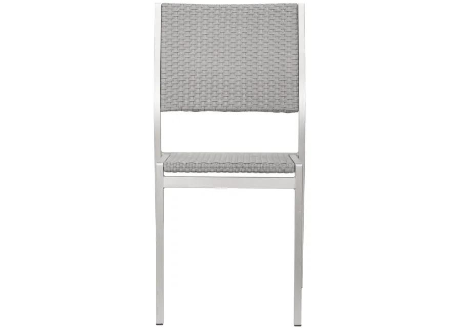 Metropolitan Armless Dining Chair (Set of 2) Gray & Silver