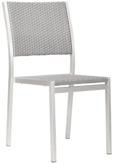 Metropolitan Armless Dining Chair (Set of 2) Gray & Silver