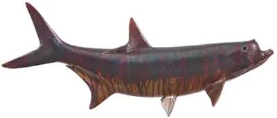 tarpon fish wall sculpture, resin, copper patina finish