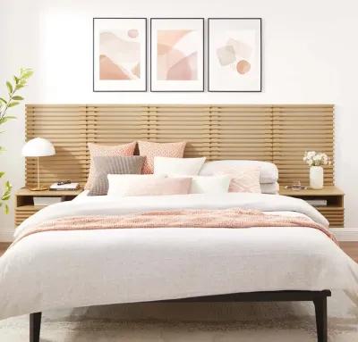 Render Wall Mount Queen Headboard and Modern Nightstands