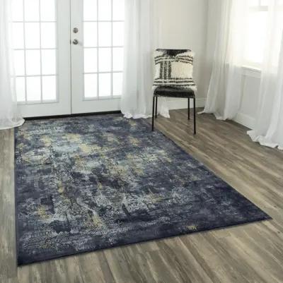 Emerge Gray/Black  Polyester 5'3" x 7'6" Rectangle Rug