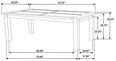 Coleman Rectangular Dining Table Rustic Golden Brown