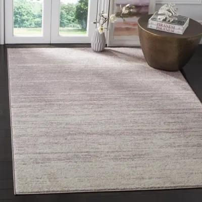 Adirondack Contemporary Cream / Purple 2'-6" X 10' Powerloomed Rug