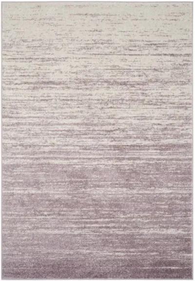 Adirondack Contemporary Cream / Purple 2'-6" X 10' Powerloomed Rug