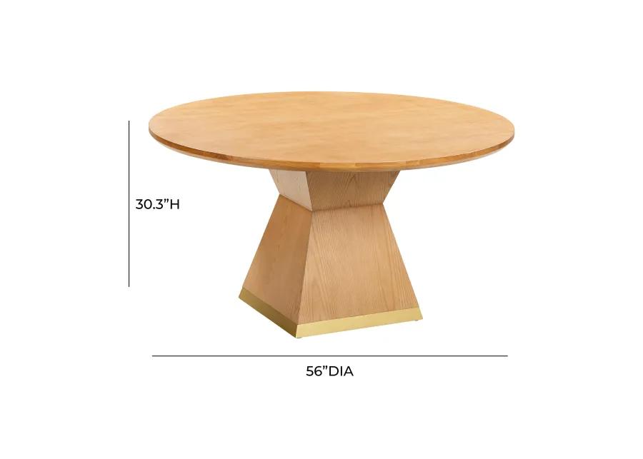 Nolan Natural Wood Round Dining Table